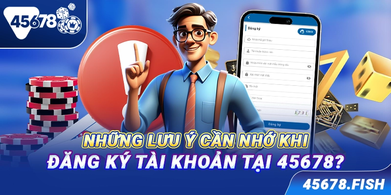 Những lưu ý cần nhớ khi đăng ký tài khoản tại 45678?